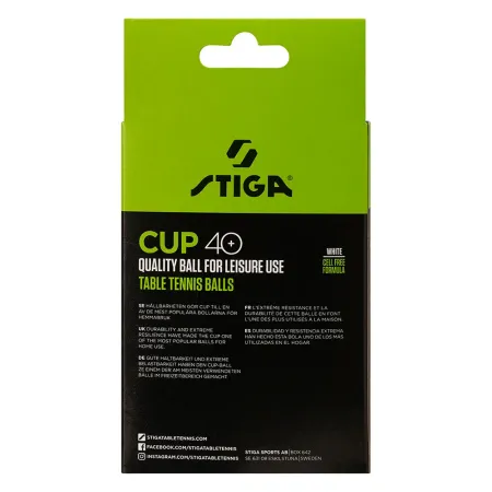 Мяч для наст. тенниса Stiga Cup ABS, 1110-2510-12, диам.40+мм, пластик, упак. 12 шт, белый за 1&nbsp;774.80 ₽ купить в Чебоксарах
