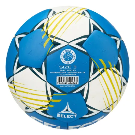 Мяч ганд. SELECT HB FORCE DB V25, 1622858205, Senior (р.3), EHF Appr,ПУ, гибр.сш., сине-белый за 8&nbsp;438.80 ₽ купить в Чебоксарах
