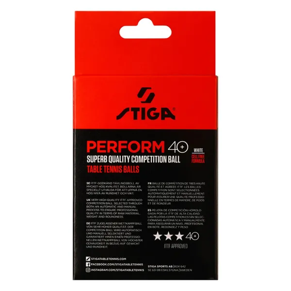 Мяч для наст. тенниса Stiga Perform 3***, 40+, 1113-2110-06, пластик, ITTF Appr., уп.6 шт, бел за 2&nbsp;121.60 ₽ в Чебоксарах
