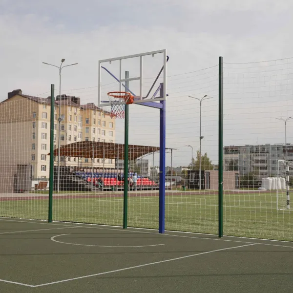 Баскетбольная стойка уличная одноопорная для игрового щита 1050х1800 мм вынос 1200 мм ZAVODSPORTA за 39&nbsp;600 ₽ в Чебоксарах