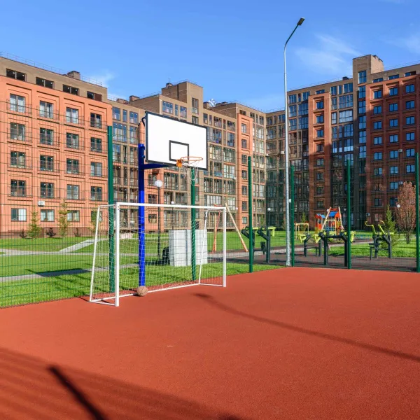 Баскетбольная стойка уличная одноопорная для игрового щита 1050х1800 мм вынос 1200 мм ZAVODSPORTA за 39&nbsp;600 ₽ в Чебоксарах