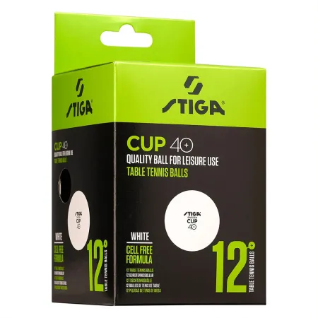 Мяч для наст. тенниса Stiga Cup ABS, 1110-2510-12, диам.40+мм, пластик, упак. 12 шт, белый за 1&nbsp;774.80 ₽ купить в Чебоксарах