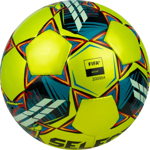 Мяч футзал. SELECT Futsal Mimas, 1053460550, р.4,FIFA Basic, 32 пан, гл.ПУ, руч.сш, жел-сине-красный за 6&nbsp;303.60 ₽ в Чебоксарах
