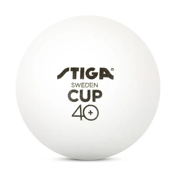 Мяч для наст. тенниса Stiga Cup ABS, 1110-2510-12, диам.40+мм, пластик, упак. 12 шт, белый за 1&nbsp;774.80 ₽ в Чебоксарах