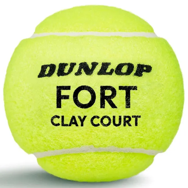 Мяч теннисный Dunlop Fort Clay Court 4B, 601613, уп.4 шт,одобр.ITF и FFT,сукно,нат.резина,желтый за 1&nbsp;812.20 ₽ в Чебоксарах