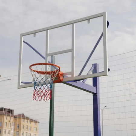 Баскетбольная стойка уличная одноопорная для игрового щита 1050х1800 мм вынос 1200 мм ZAVODSPORTA за 39&nbsp;600 ₽ купить в Чебоксарах