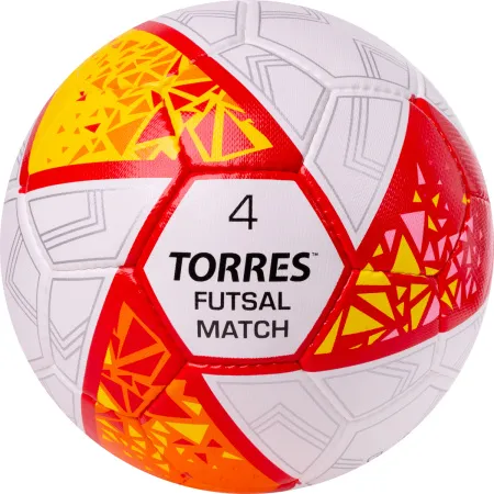 Мяч футзал. TORRES Futsal Match, FS323774, р.4, 32 панели. ПУ,4 подкл.слоя,ручн.сш,бело-крас-жёлт за 2&nbsp;454.80 ₽ купить в Чебоксарах