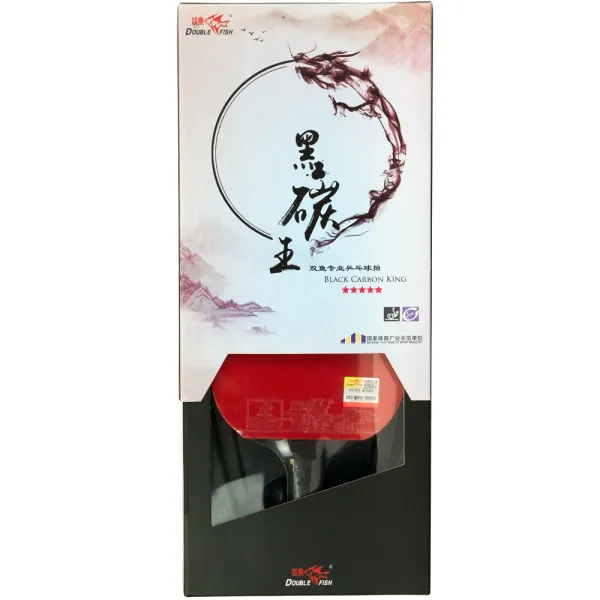 Ракетка для н/т DOUBLE FISH Black Carbon King Racket 5*****, для професс.,ITTF Appr.,накл.2,1,мм за 6&nbsp;434.50 ₽ в Чебоксарах