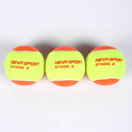 Мяч теннисный детский NS Orange, 5021005, уп.3 шт, резина, шерть, нейлон, желто-оранжевый за 613.70 ₽ купить в Чебоксарах