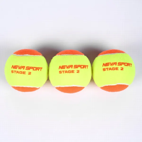 Мяч теннисный детский NS Orange, 5021005, уп.3 шт, резина, шерть, нейлон, желто-оранжевый за 613.70 ₽ в Чебоксарах
